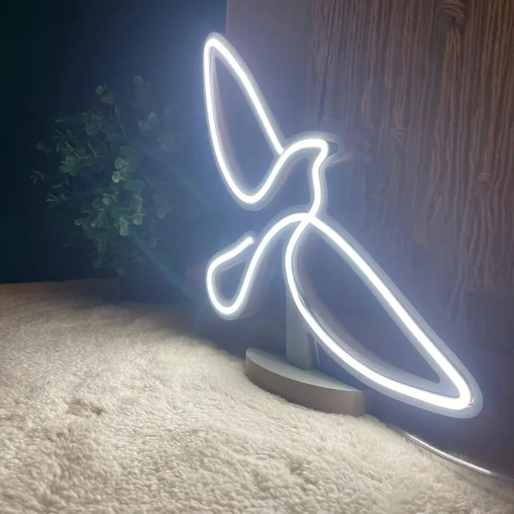 Lampe néon minimaliste, lumière douce nocturne
